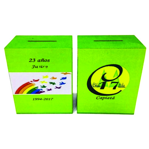 Alcancía Forrada con Vinil full color